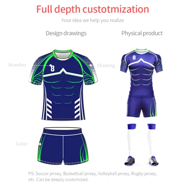 Custom Rugby Uniforms - Breathable Sublimated Kits